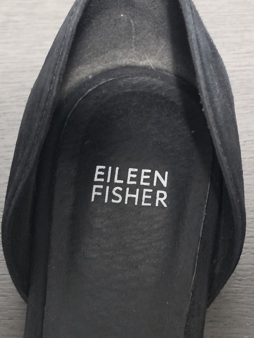 EILEEN FISHER Ida Dorsay Flats Womens Size 8.5 Black Suede Leather Minimalist - Picture 4 of 9